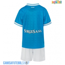 Camisa de time de futebol SSC Napoli Replicas 1º Equipamento Infantil 2025-26 Manga Curta (+ Calças curtas)